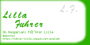 lilla fuhrer business card